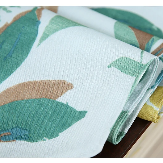 

Pastoral Flower Printed Table Runner Fashion Decorative Table Cloth Double Layer Canvas Table Cover Party Wedding