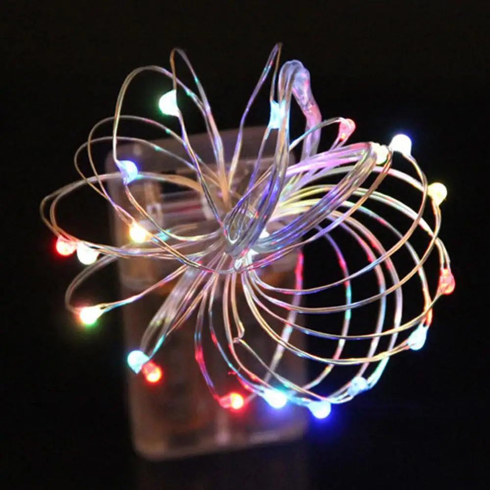 Фото Copper Wire 10 LED Copper Wire String Fairy String Super Bright Romantic Festival Outdoor Landscape Lamp Garden Battery №2