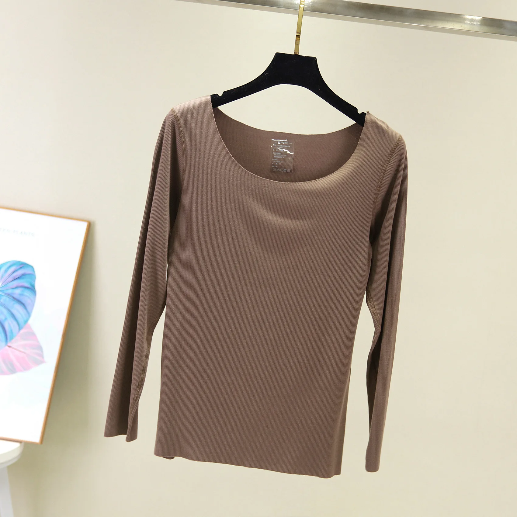 Футболка женская повседневная с круглым вырезом бесшовная приталенная