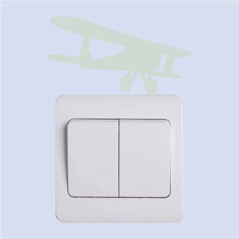 Классическая наклейка с переключателем самолета на стену рисунком планета декор