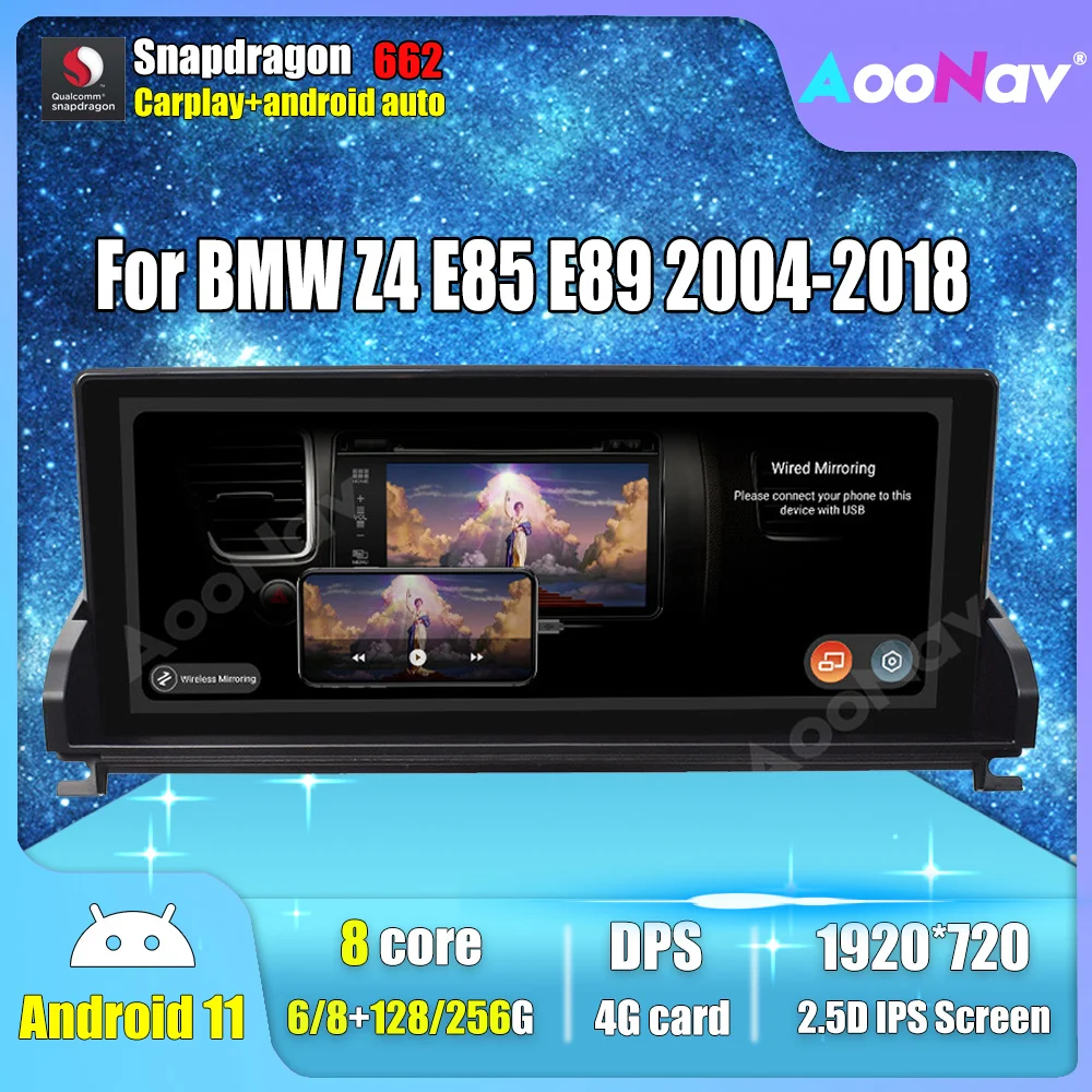 

Android 11,0, сенсорный экран для BMW Z4 E89 2009 2010 2011-2018, автомобильный мультимедийный плеер, Авторадио, Carplay