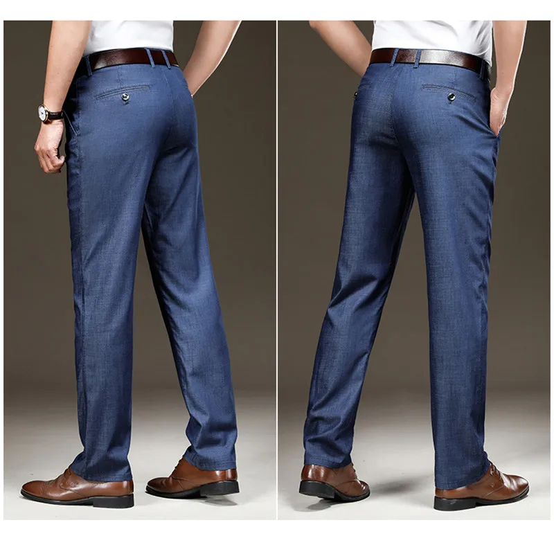 

Oversized Pants Men's Relaxed-fit Casual Stretch Tencel Pants New Arrivals Thin Comfortable Business Trousers