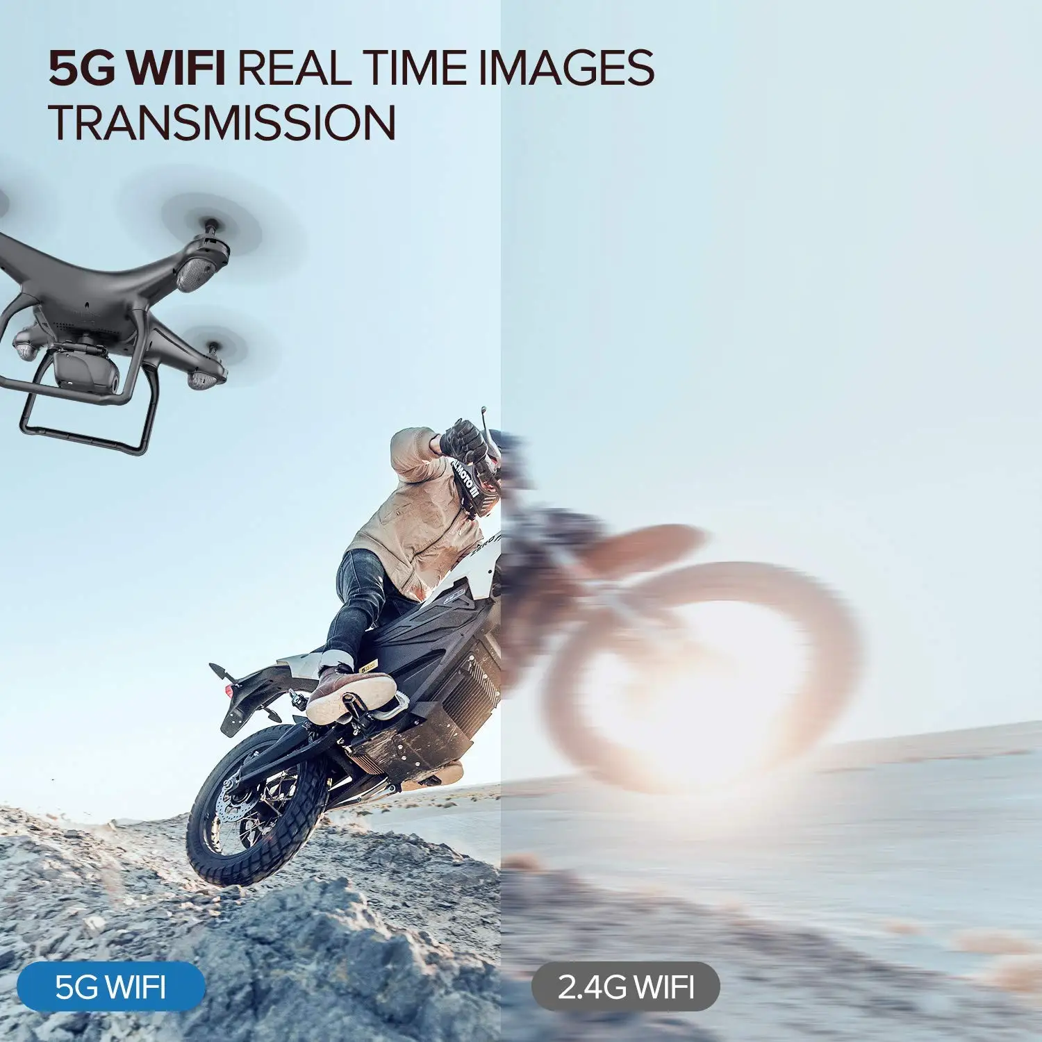 Potensic D58 обновленный gps-дрон с камерой 1080P 5G WiFi FPV передача RC Квадрокоптер 18 минут максимальное время полета