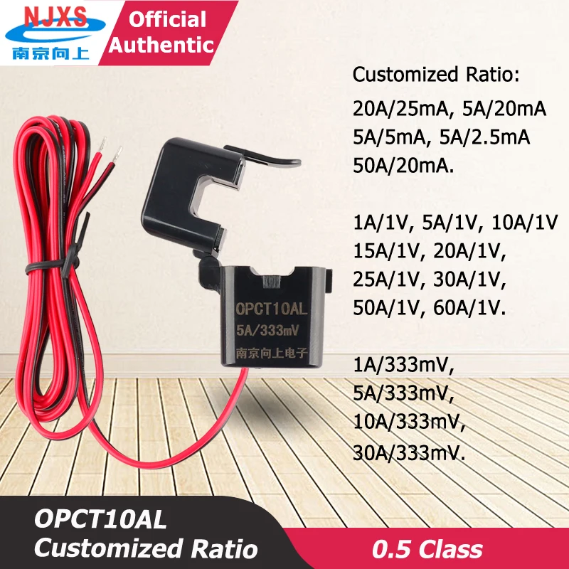 Миниатюрный зажим трансформатора тока с разделенным сердечником на OPCT10AL 1A/1V 5A/1V