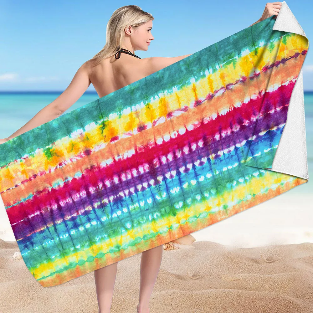 

Пляжное полотенце из микрофибры в стиле бохо, быстросохнущее абсорбирующее одеяло, легкое полотенце для плавания, спорта, пляжа