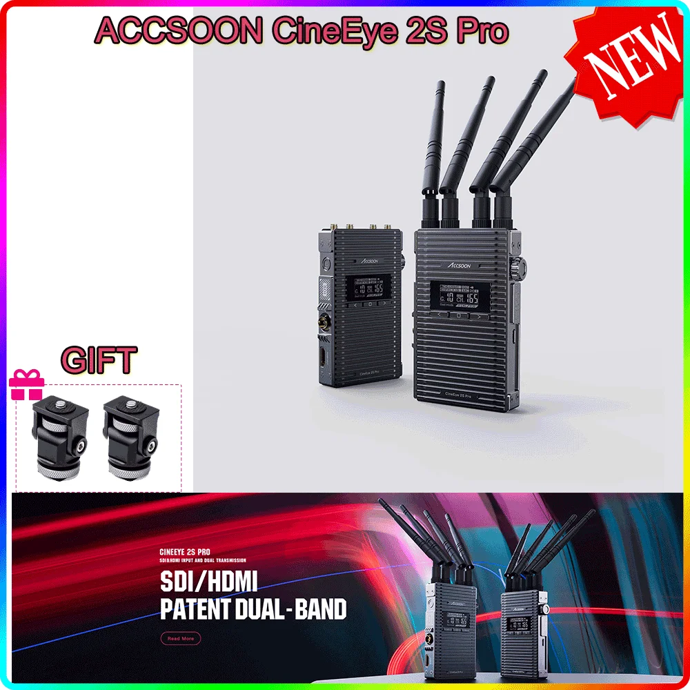 Беспроводной передатчик ACCSOON CineEye 2S Pro приемник SDIHDMI двухдиапазонный передача