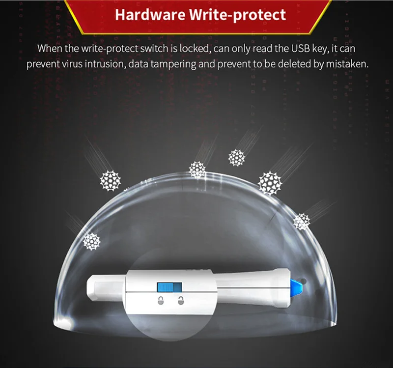 Netac USB флэш-диск 16GB 32G 64GB 128GB USB3.0 физическая защита от записи Switcher аппаратная блокировка Флешка диск на ключ флешка