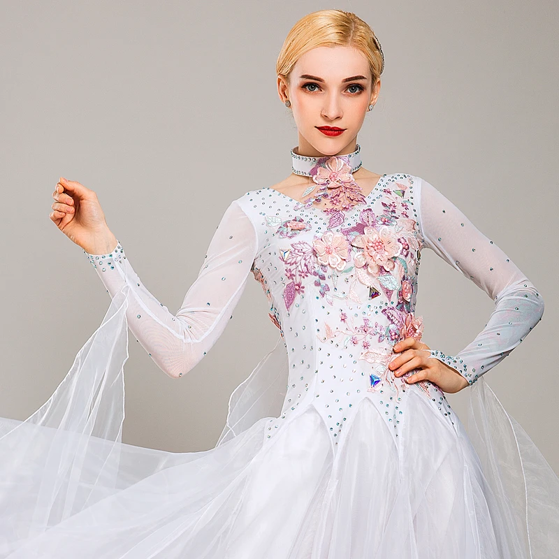 Платье для бальных танцев платье с бахромой Венского вальса светящиеся костюмы