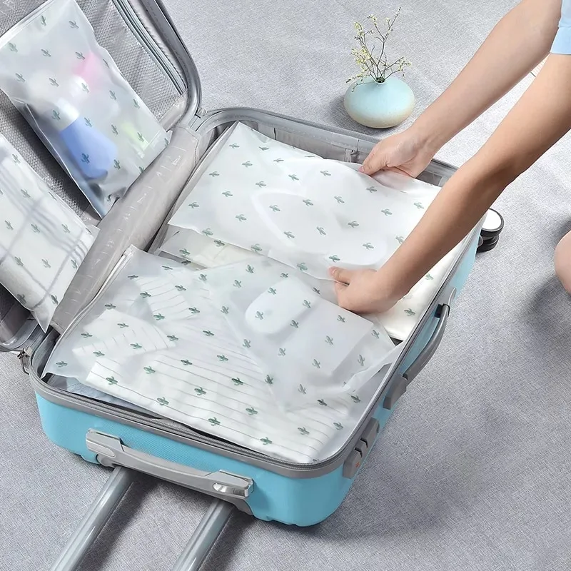 Прозрачная сумка для хранения обуви водонепроницаемая одежды С КАКТУСОМ уличный