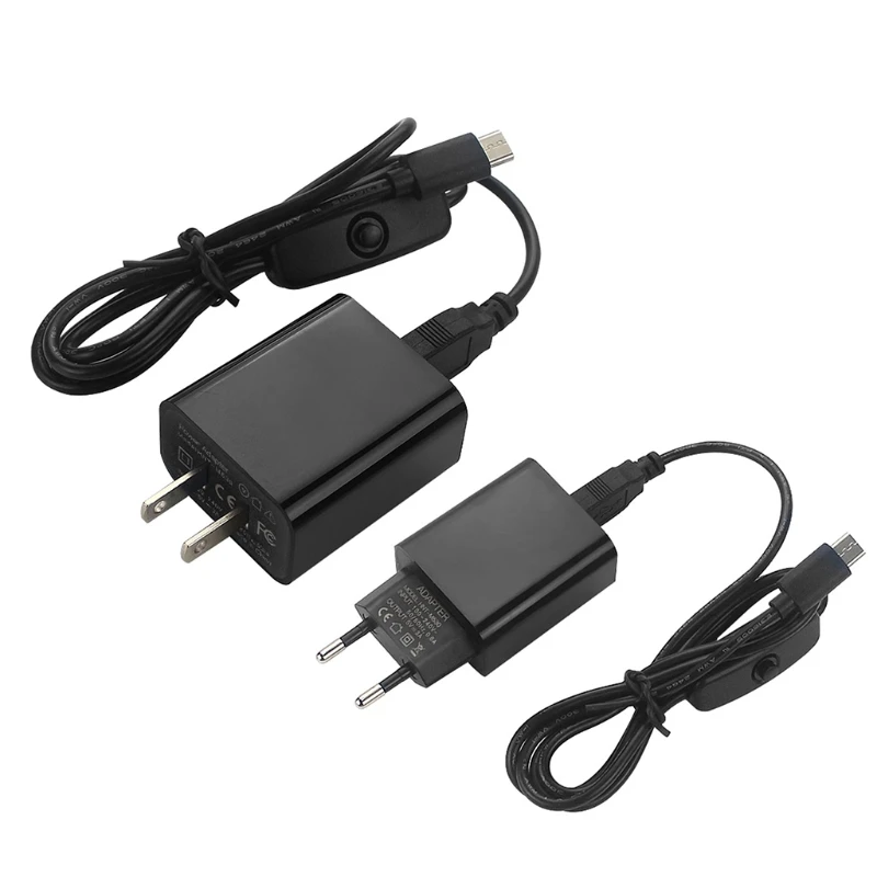Для Raspberry Pi 4 фута DC 5 V 3A Питание кнопочный выключатель постоянного тока адаптер