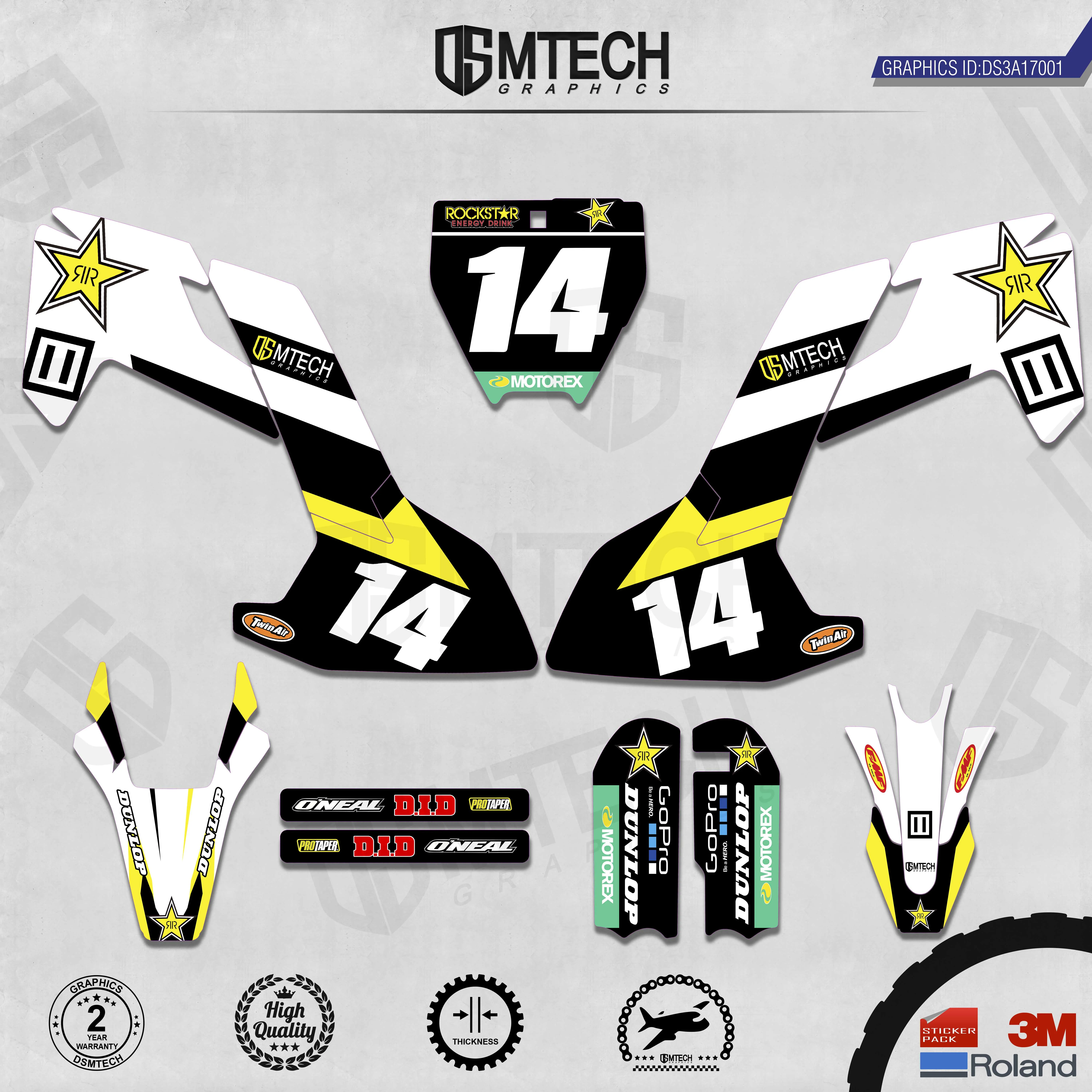 DSMTECH Customized Team Graphics Backgrounds Decals 3M Custom Stickers For 2017 2018 2019 2020 TC50 001