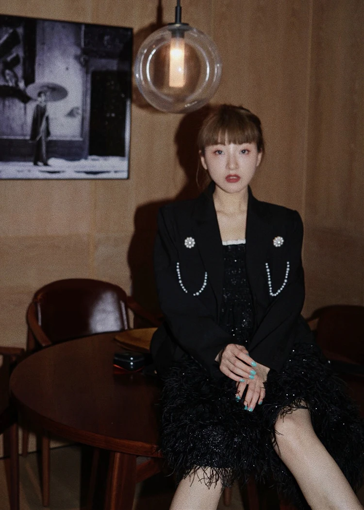 

Runway Hand Beaded Blazer Jackets Women 2020 Autumn Winter Vintage Fashion Ladies Beading Coats Mujer Outfit