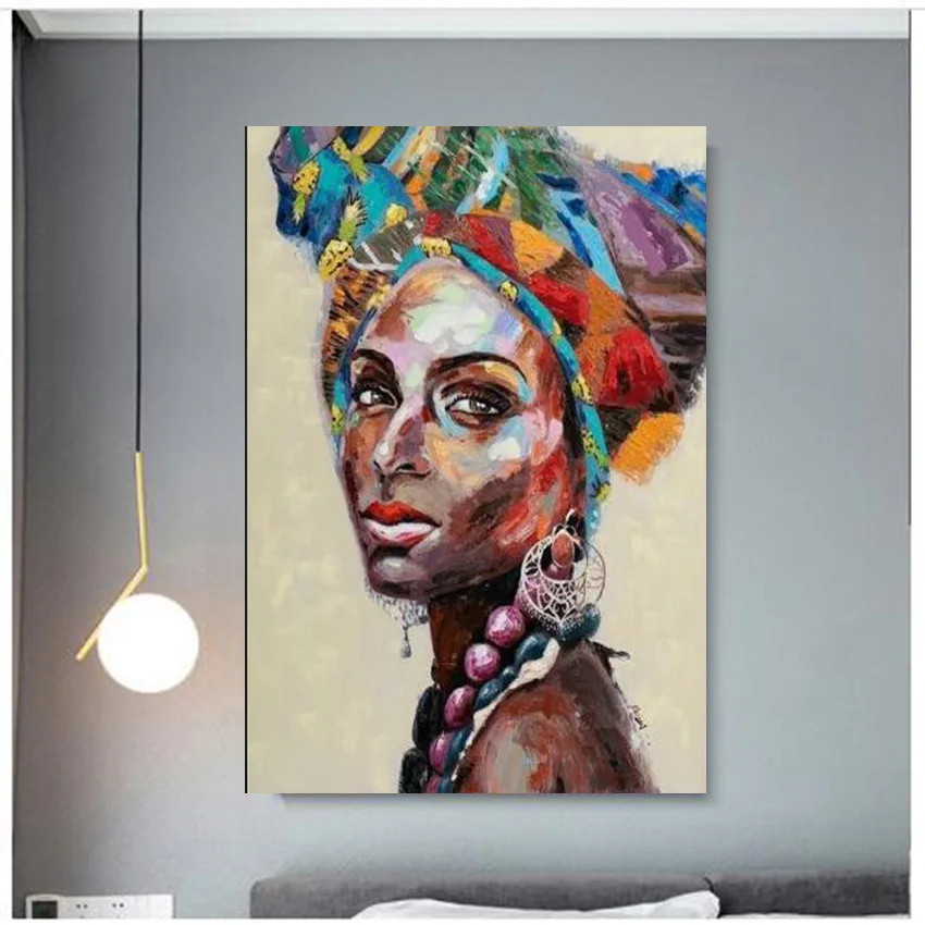 Художественная ручная работа абстрактная африканская картина маслом на холсте с