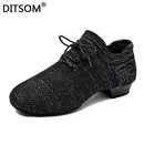 Женские туфли для латиноамериканских танцев 2022, дышащие тканевые туфли для бальных танцев, джазовых видов спорта, мужские летние туфли
