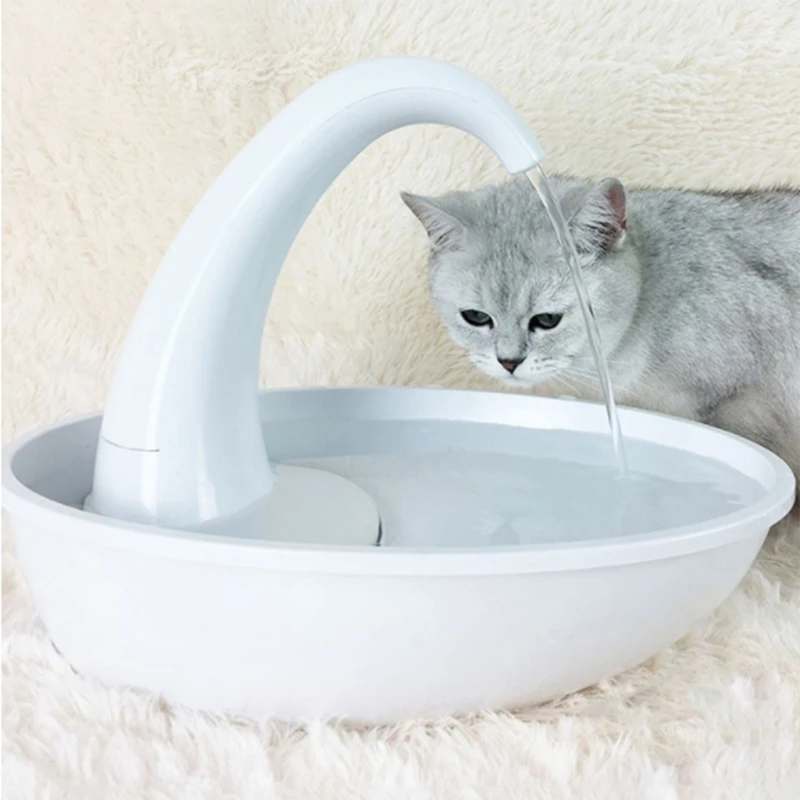 

AAAK -Swan Pet Drinking Fountain Pet Drinking Fountain,Quiet Automatic Electronic Water Fountain for Cat and Dog UK Plug