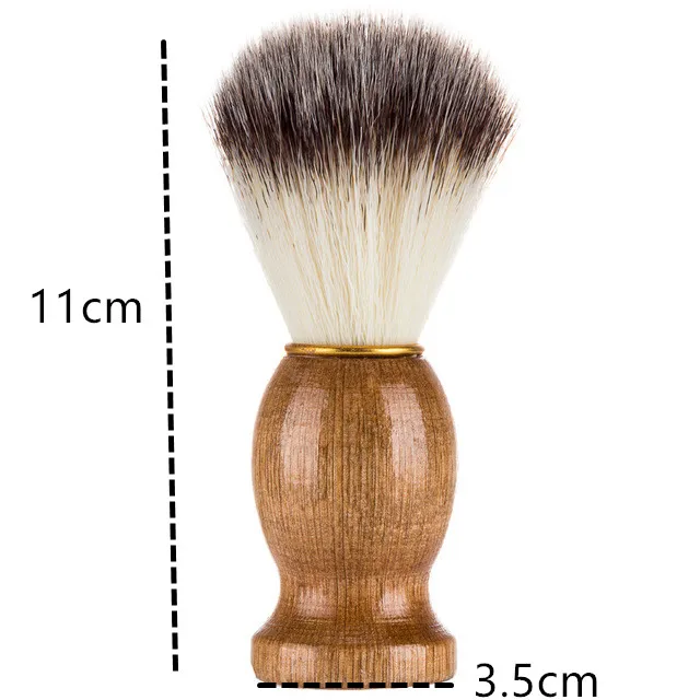 Нейлоновая Мужская щетка для бритья бороды парикмахерский салон с деревянной