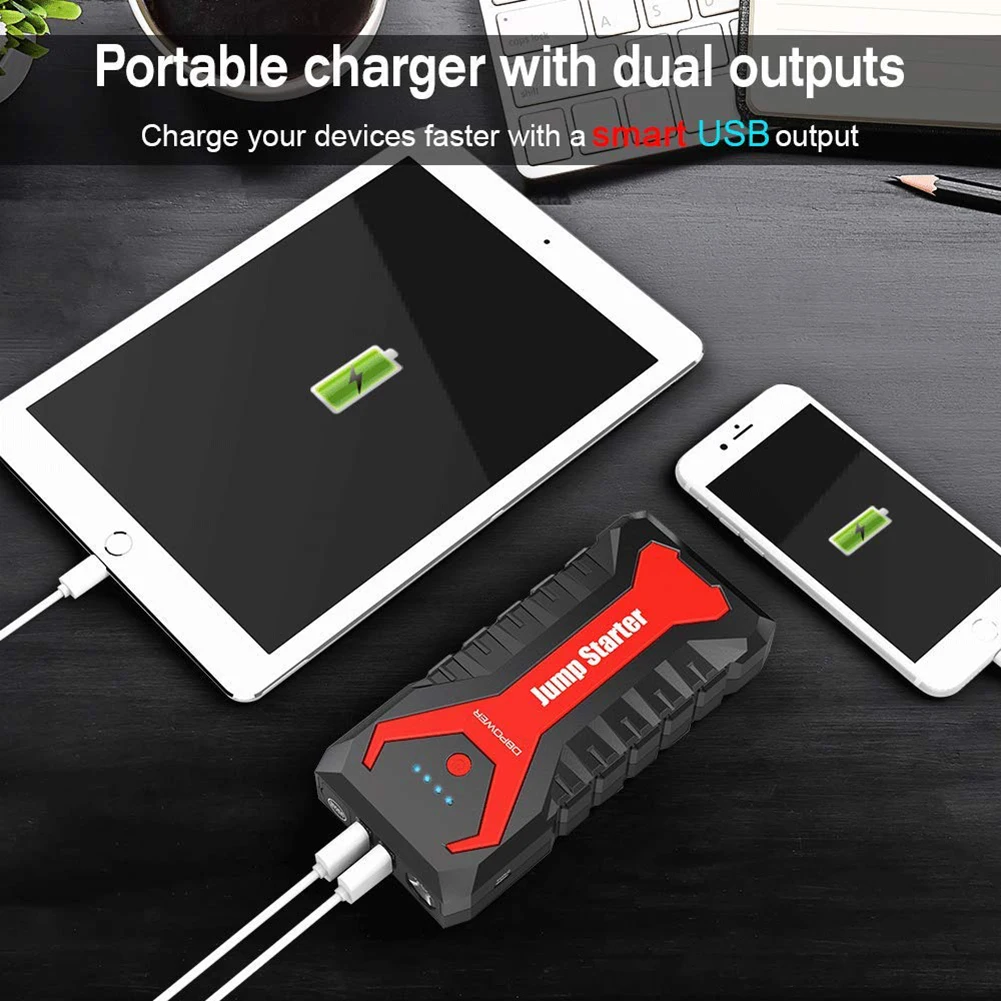 

DBPOWER 2000A 20800mAh Portable Car Jump Starter (up to 8.0L Gas/6.5L Diesel Engines) Auto Battery B