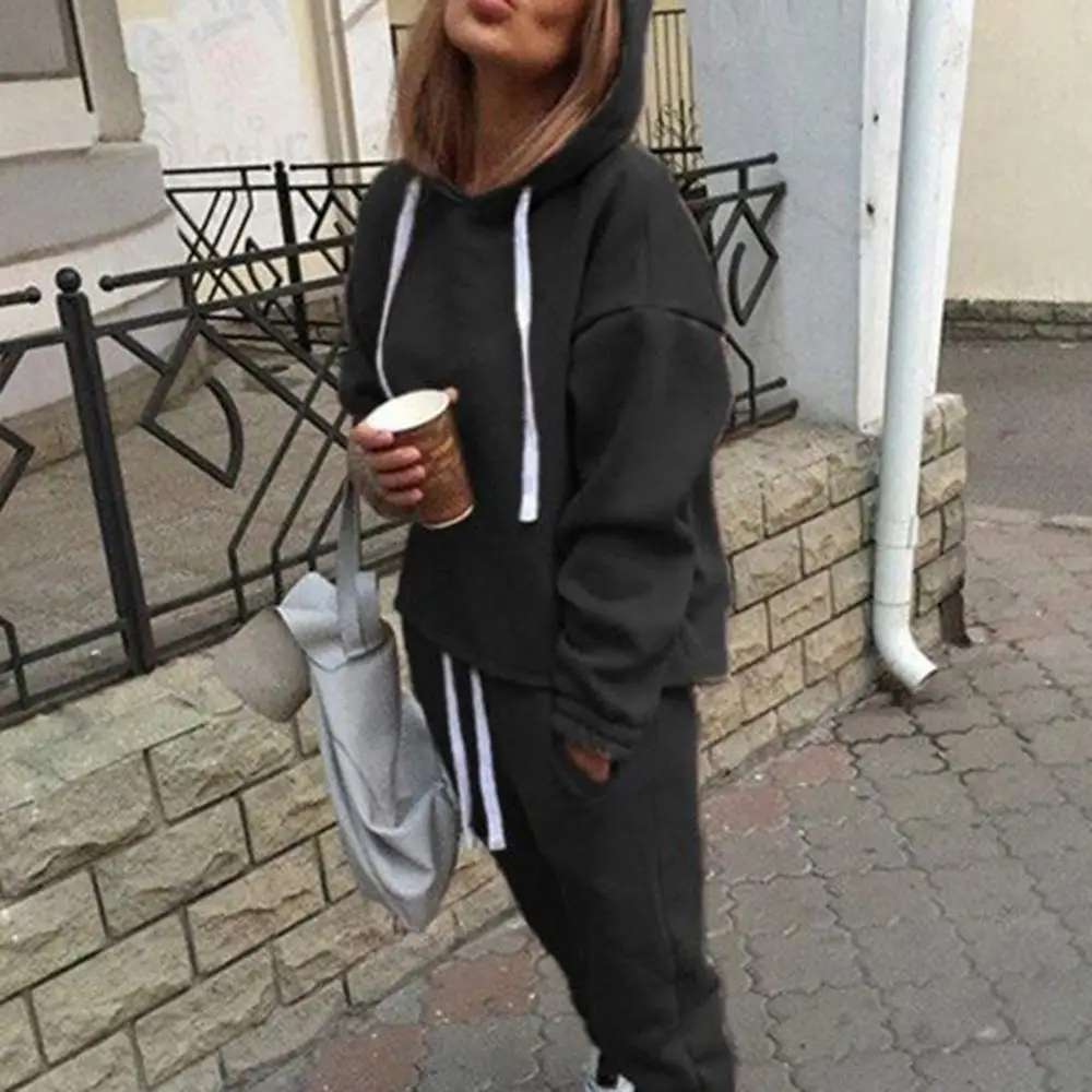 2019 Новый Повседневное спортивный костюм для Для женщин комплект из двух