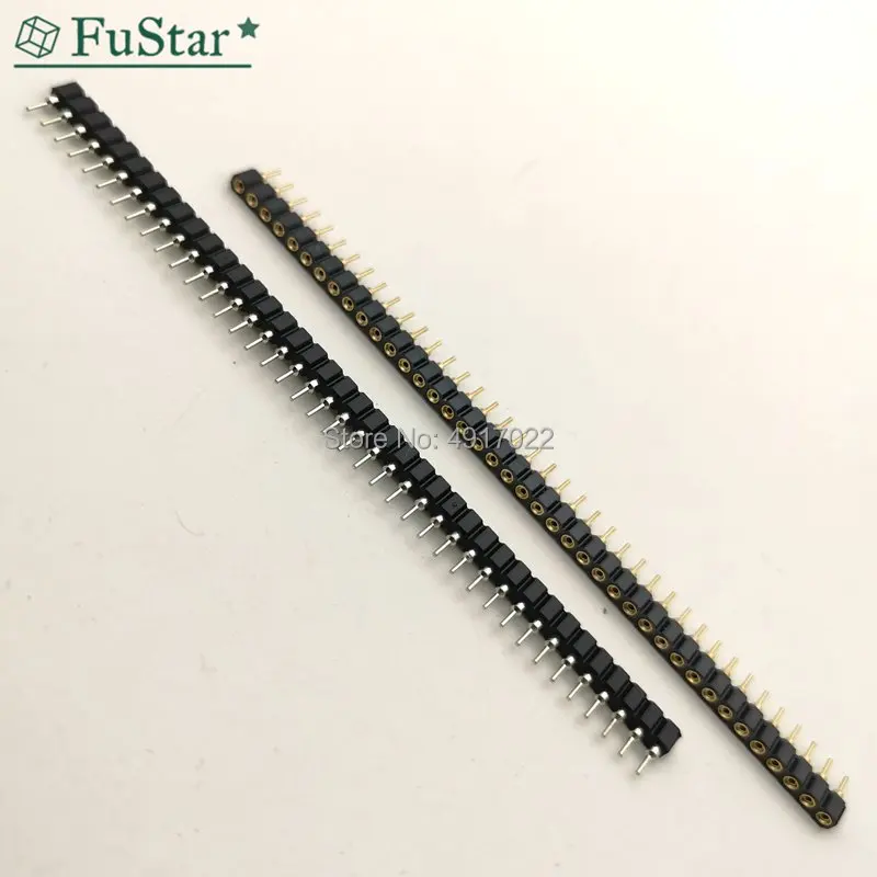 10 шт. 2 54 мм Круглый Женский коллектор Олово Однорядный 40Pin 0 1 &quotотверстие 1x40P