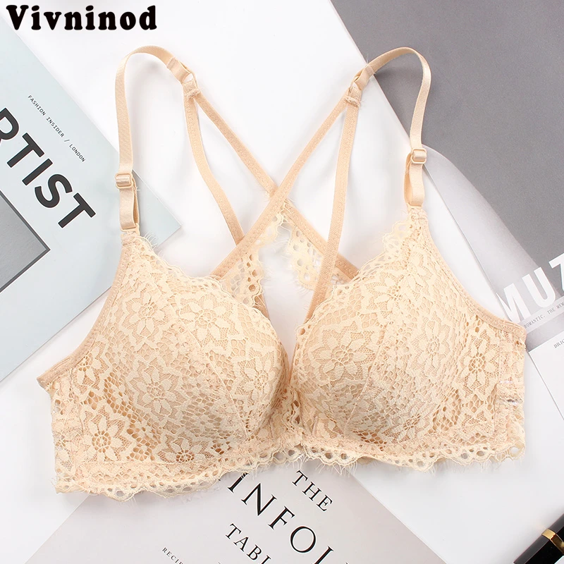 2019 Sexy Floral Bra Mann Honey Front Buckle Gather Together Beautiful Back Girl Underwear Suit Lace Nothing Steel Ring | Женская одежда