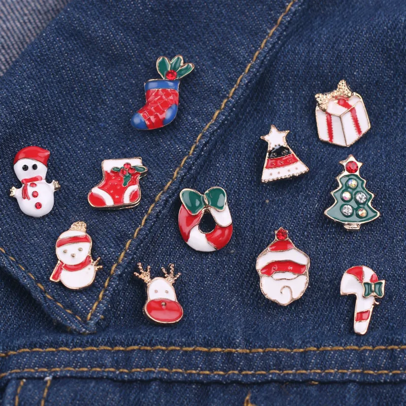 Мультфильм аниме милый кот банан Рождественская брошь &quotСнеговик&quot для женщин