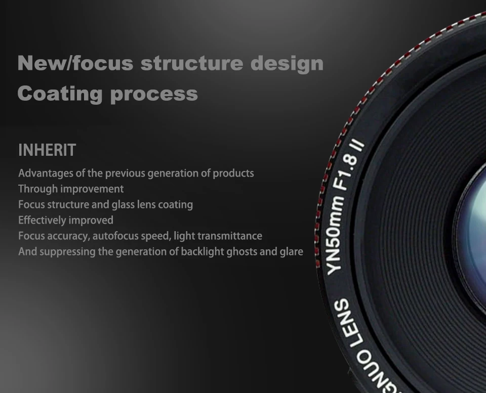 Объектив YONGNUO YN50mm F1.8 II стандартный объектив с большой апертурой и автофокусом для камеры Canon EOS 70D 5D2 5D3 600D DSLR камера