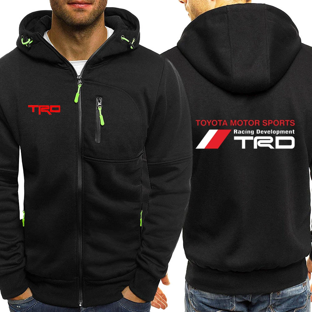 

Новинка, повседневная толстовка на молнии с логотипом автомобиля Toyota Trd, уличная одежда в стиле хип-хоп, свитшоты, мужской/женский пуловер дл...