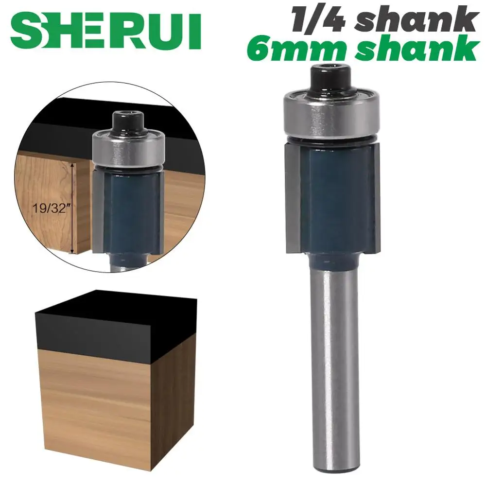 1 шт. фрезерный станок с хвостовиком 1/4 дюйма 6 мм хвостовик подшипником для