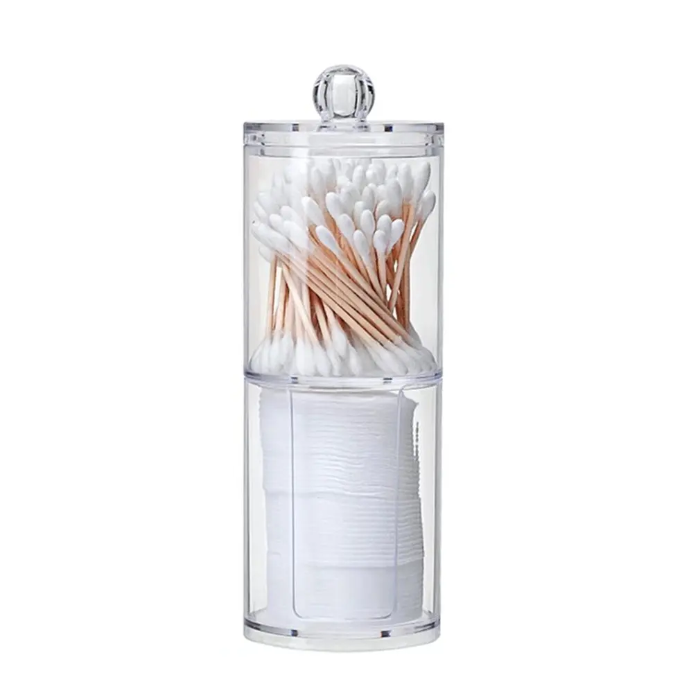 

Storage Box Acrylic Multifunctional Round Storage Box Container Cosmetic Makeup Cotton Pad Organizer