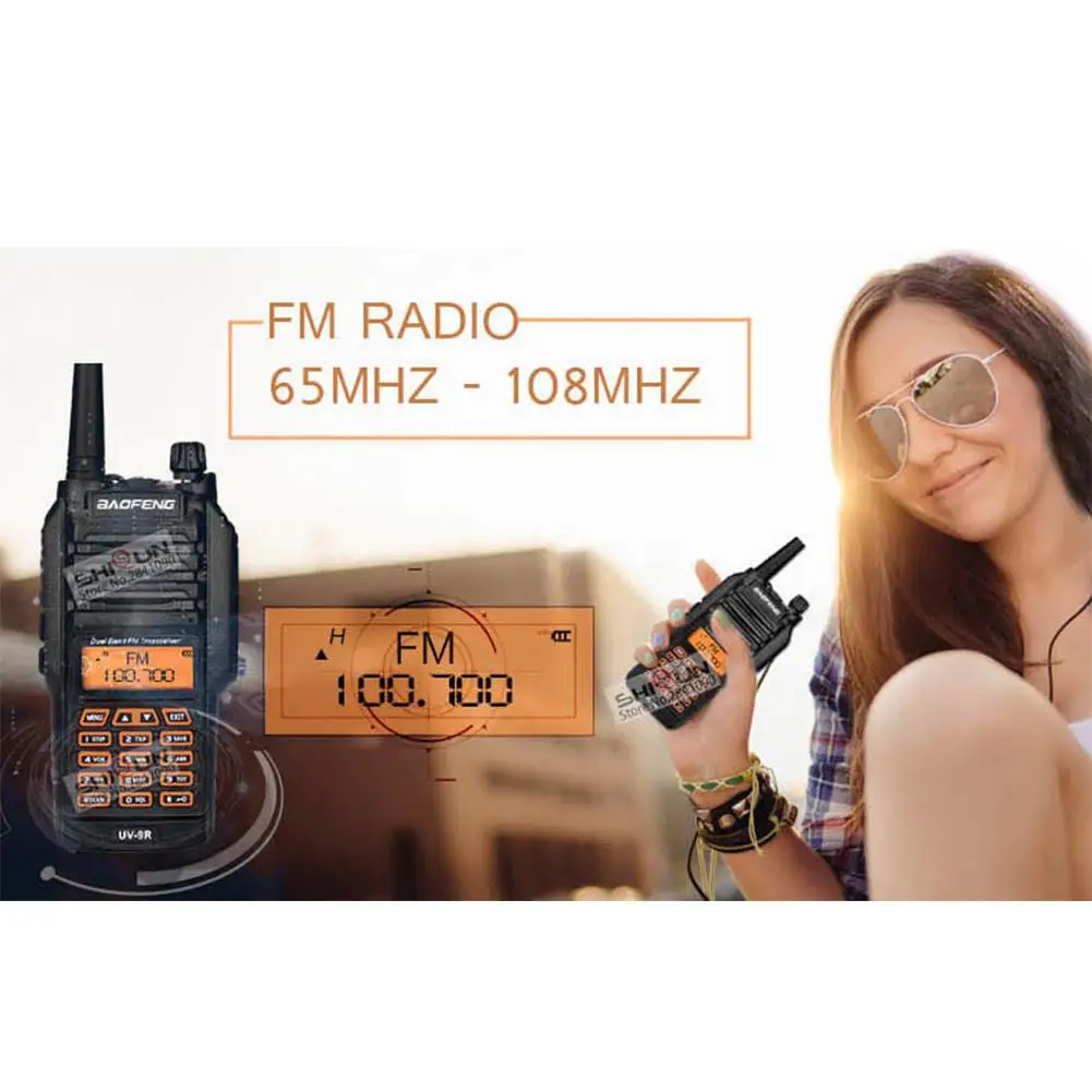 Baofeng UV-9R IP67 8 Вт двухсторонняя портативная рация 10 км Любительское радио двухдиапазонный UV9R портативный CB радиокоммуникатор