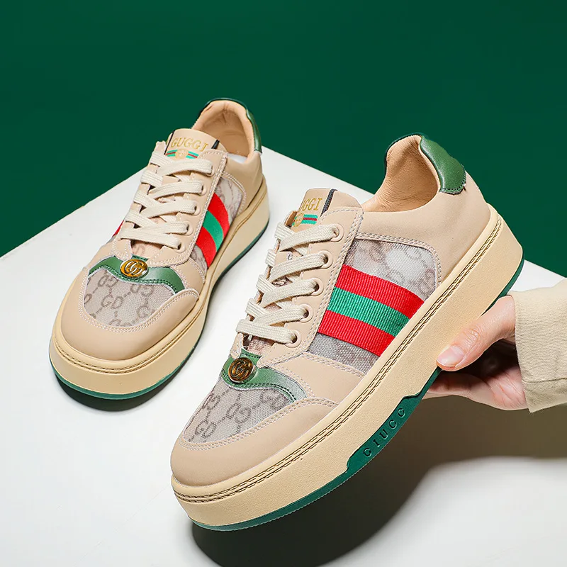 

2021 Summer New Mesh BreaThable Sneakers Korean Doll Head Plus Fat Thick Bottom Comfortable White Shoes Student Female Trend