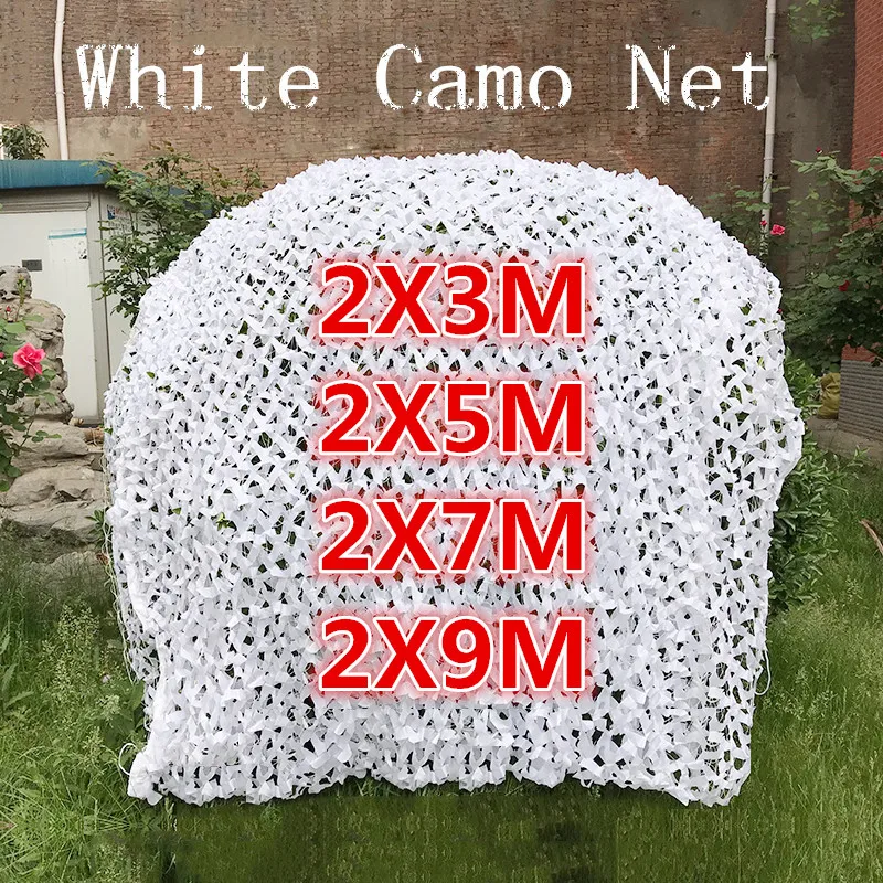 

Snow White Camo Netting Military Camouflage Netting Sun Shelter for Hunting Camping Sun Shelter Tent Shade Net Car Covers