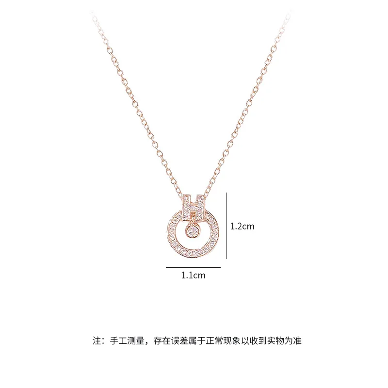 Цепочка BOTU с подвеской женская элегантное модное ожерелье круглой формы буквами