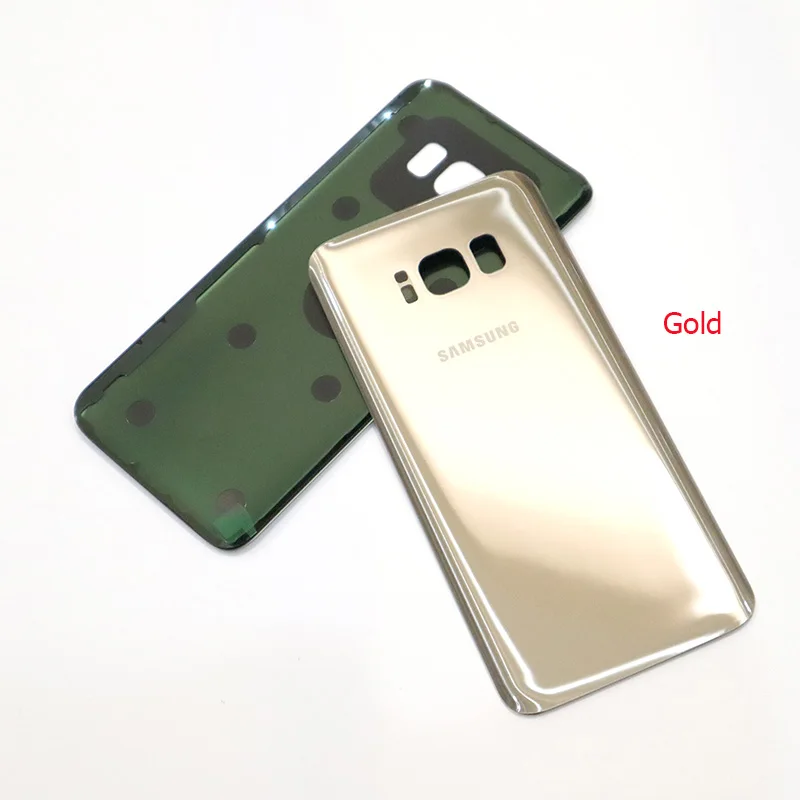 Gold Задняя крышка galaxy s8 Samsung S8 Plus, оригинальная задняя крышка, 3D стеклянный Чехол-батарея для samsung S8 Plus, запасная крышка корпуса+ клейкая наклейка - Цвет: Gold
