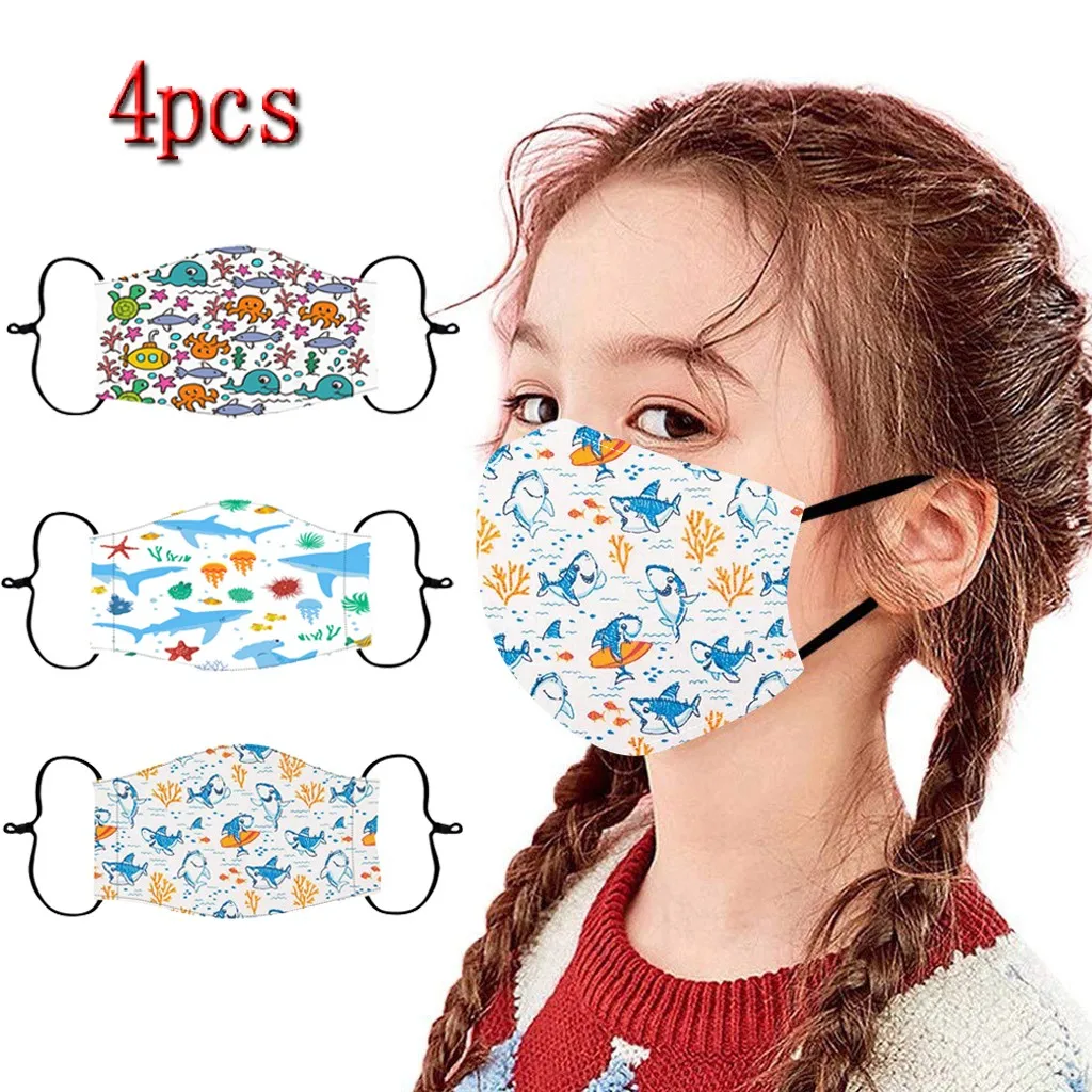Маска для лица комплект из 4 предметов Детская летняя одежда Модная тонкая
