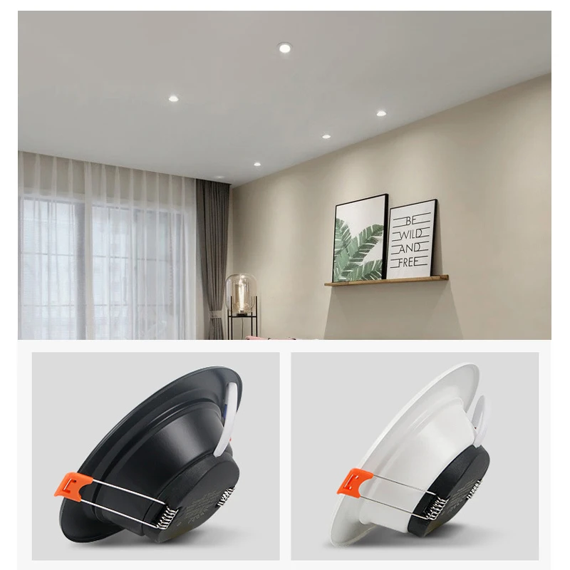 Светодиодный светильник s ультратонкий поверхностный 5 Вт 7 12 18 220 В встраиваемый