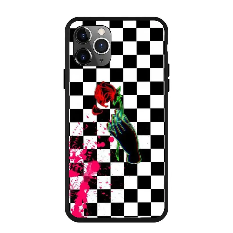 

Black And White Personality Grid Phone Case For Iphone 6 6s 7 8plus X Xr 11 12 Mini Pro Max Nax Fundas Cover
