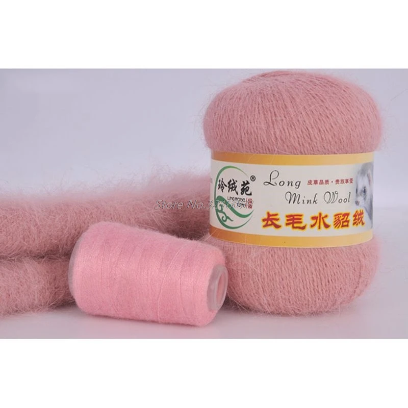 50 грамм Высококачественная мягкая норковая шерсть ручная вязка Роскошная