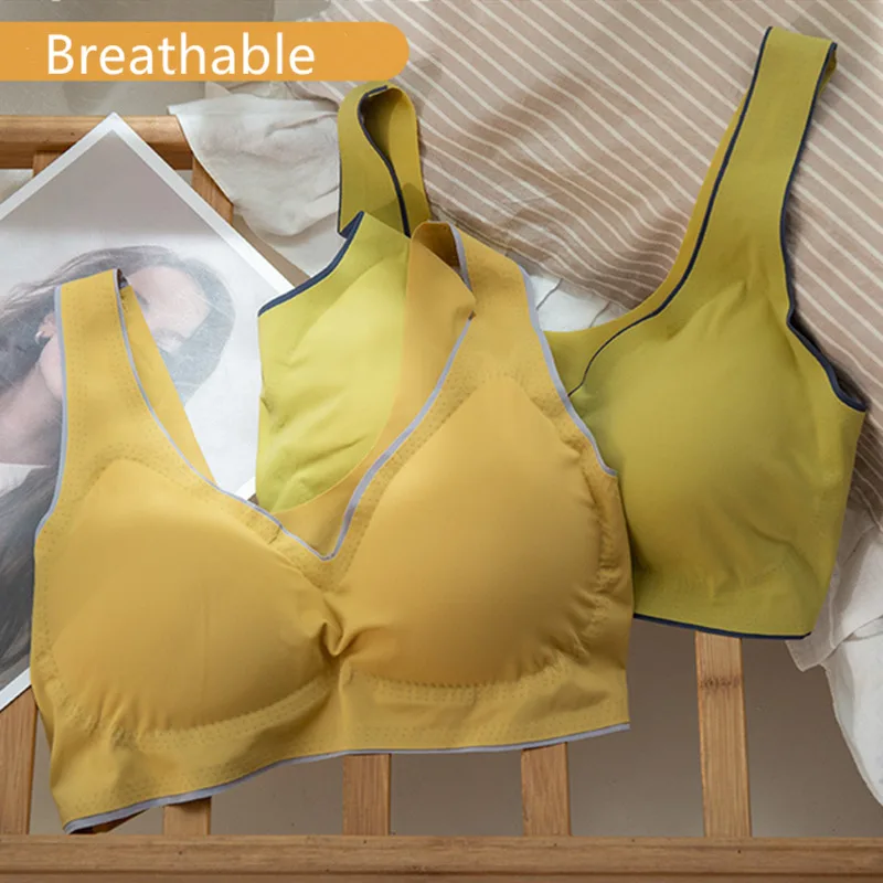 

Бюстгальтер женский бесшовный, дышащий, гладкий, удобный, ударопрочный, спортивный, спортивный, без стальных колец, 1 шт.