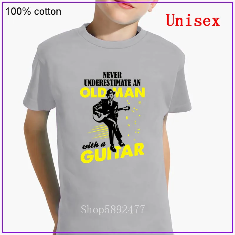 2020 летняя футболка с коротким рукавом никогда не недооценивает стариков гитарой