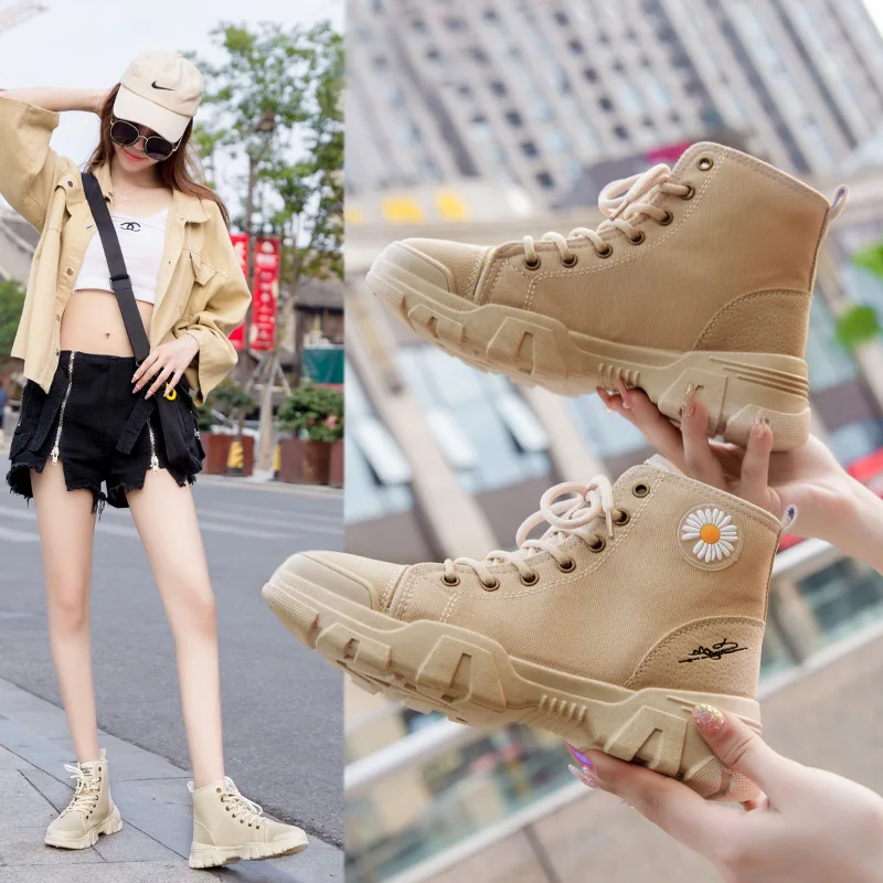 

Fall 2020 New Martin Boots Women's Retro Motorcycle Boots Platform Single-Layer Boots Women's Shoes