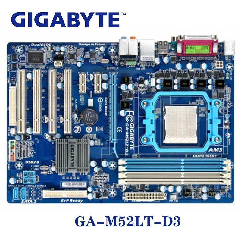 Разъем AM3 для материнской платы nVIDIA nForce 520LE Gigabyte DDR3 16 ГБ системная плата