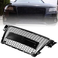 front sport hex mesh honeycomb hood grill gloss black for audi a4s4 b8 2009 2010 2011 2012 for rs4 style