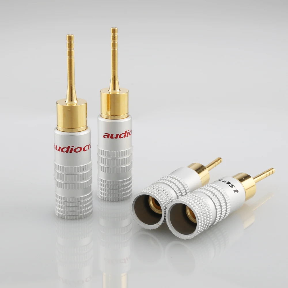 8 шт. Новый Audiocrast B838G hi fi звука 24K позолоченные разъемы с вилками типа банан 2 мм
