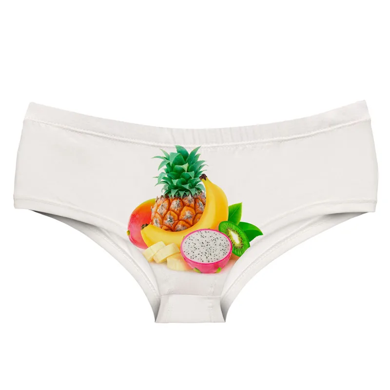 

DeanFire Super Soft 3D Panties Women Underwear FRUITS Cartoon Print Kawaii Push Up Sexy Briefs Lingerie Thong for Female