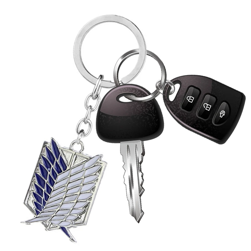 

Hot Sale Anime Attack On Titan Drip Keychains Giant Legion Flag Cosplay Jewelry Key Ring Car Key Holder For Anime Fans