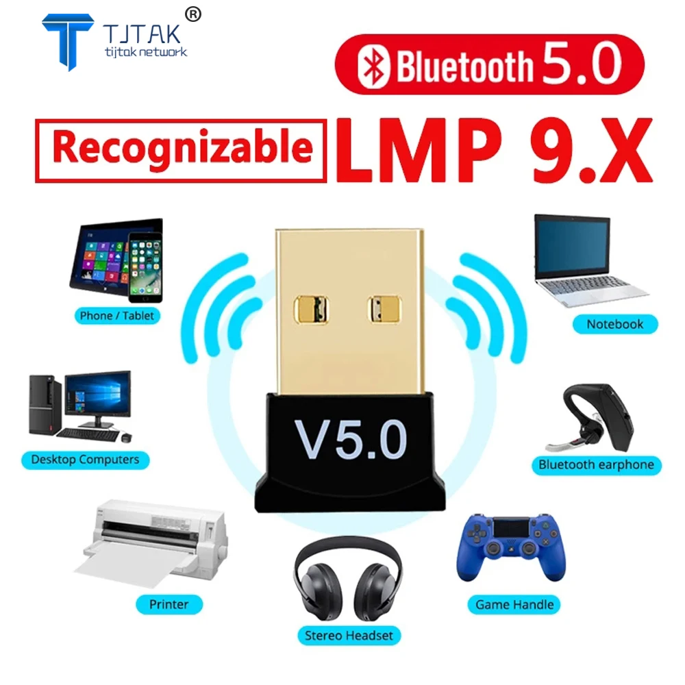 

USB Bluetooth 5.0 Adaptador Transmissor Bluetooth Receptor DE Audio Bluetooth Dongle Adaptador USB SEM Fio Para Computador Porta