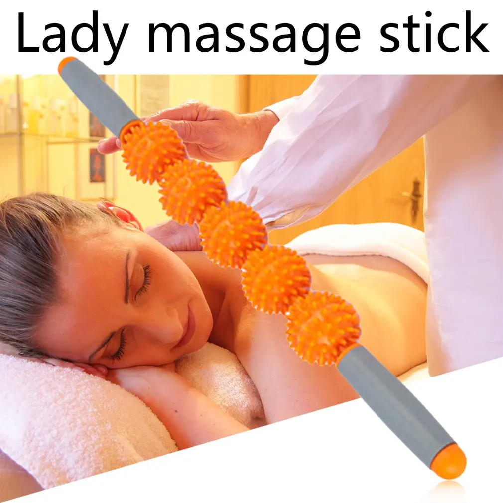 5 шариков Дамская Массажная палочка расслабляющая мышцы Йога фасция ежик