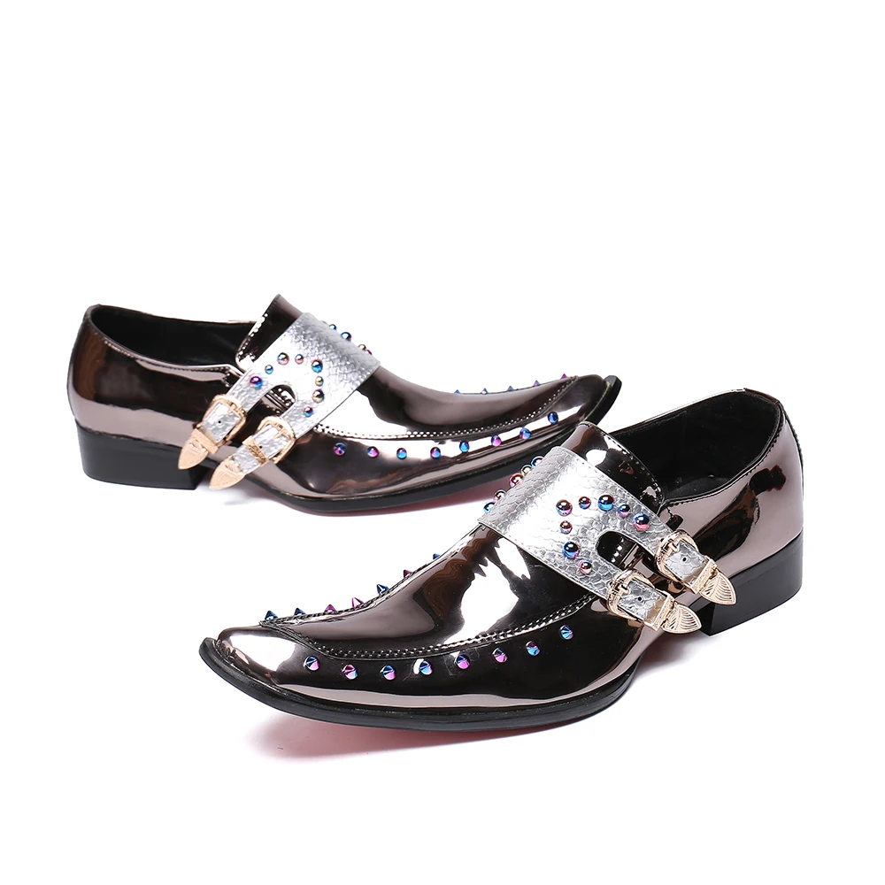 Мужские модельные туфли для свадебной вечеринки цвет золотой серебряный мужские