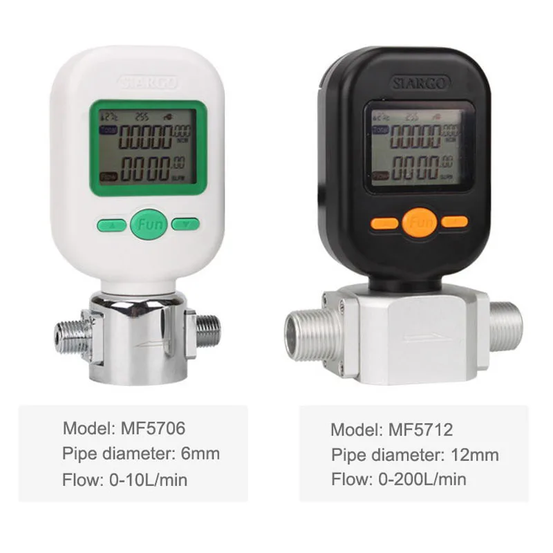 MF5706 (0-10L/25L) MF5712 (0-200L) Gas Mass Flow Meter Compressed Air Nitrogen Oxygen Argon Carbon Dioxide Digital Flowmeter | Инструменты